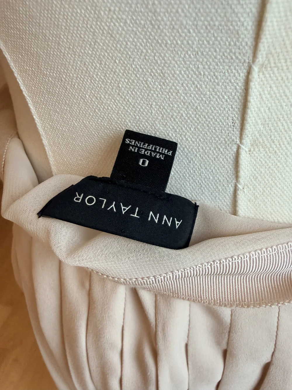 Ann Taylor Pleated Midi Skirt in Soft Blush